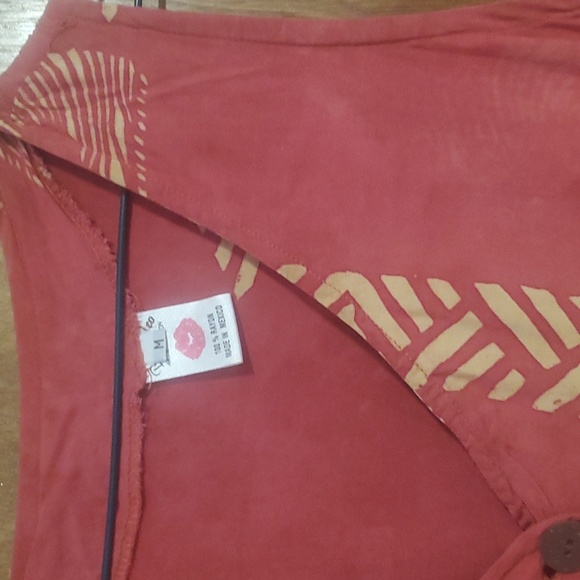 Batik African Print Sleeveless Sunmer Dress M - Picture 2 of 4